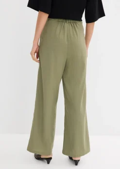 bonprix Pantalon avec bouton décoratif|Femme Pantalons