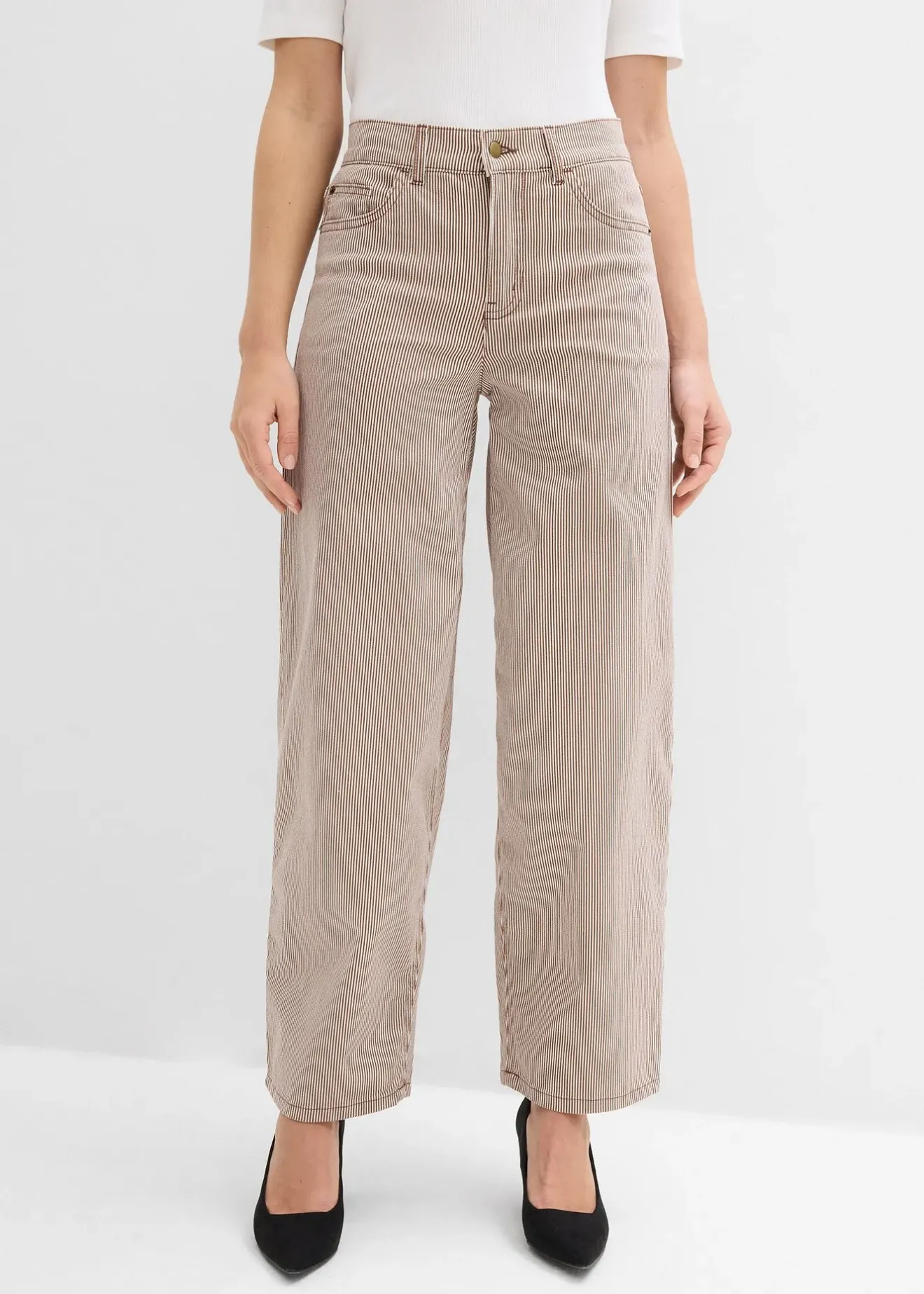 Femme bonprix Pantalons|Pantalon ballon à rayures