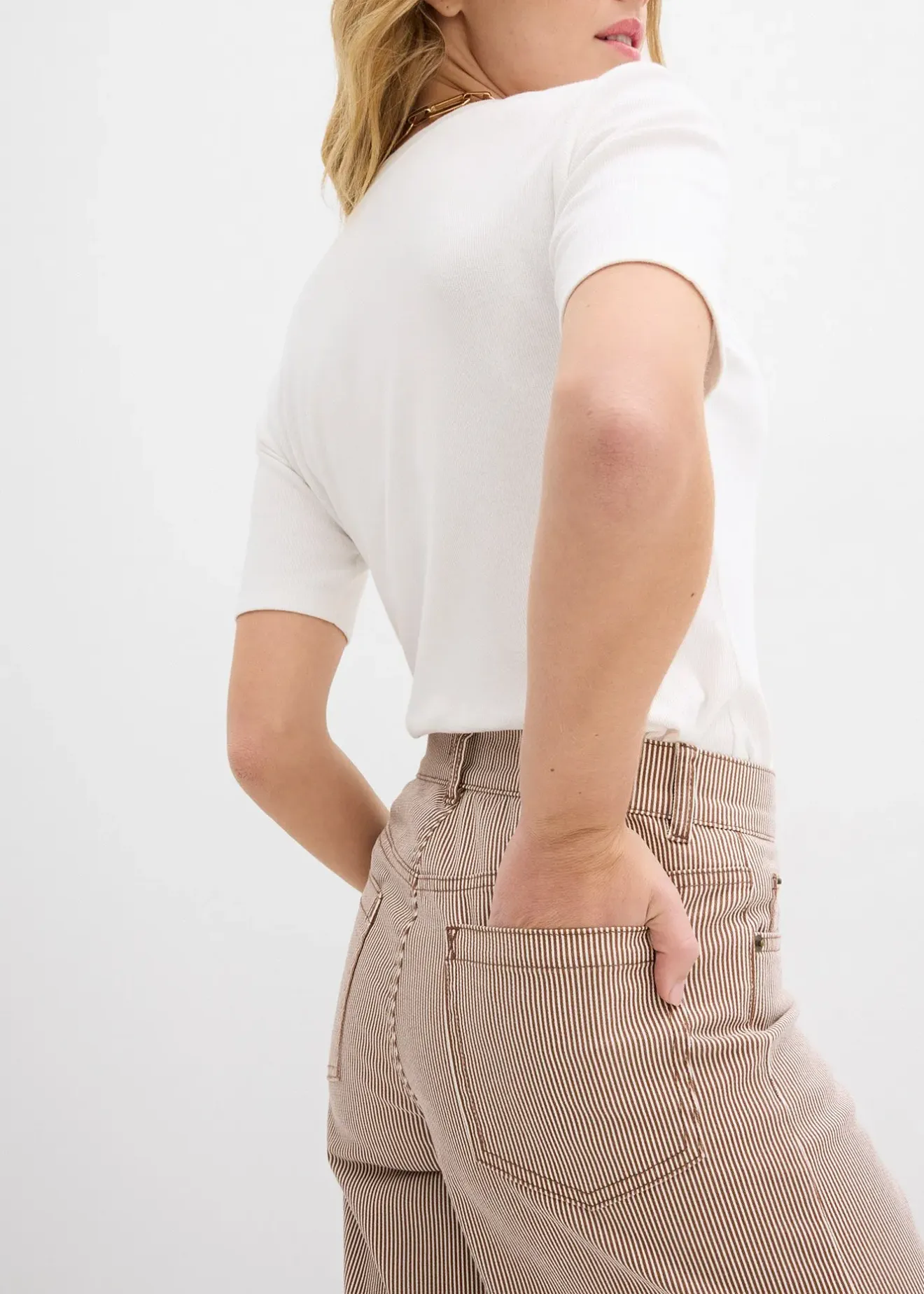 Femme bonprix Pantalons|Pantalon ballon à rayures