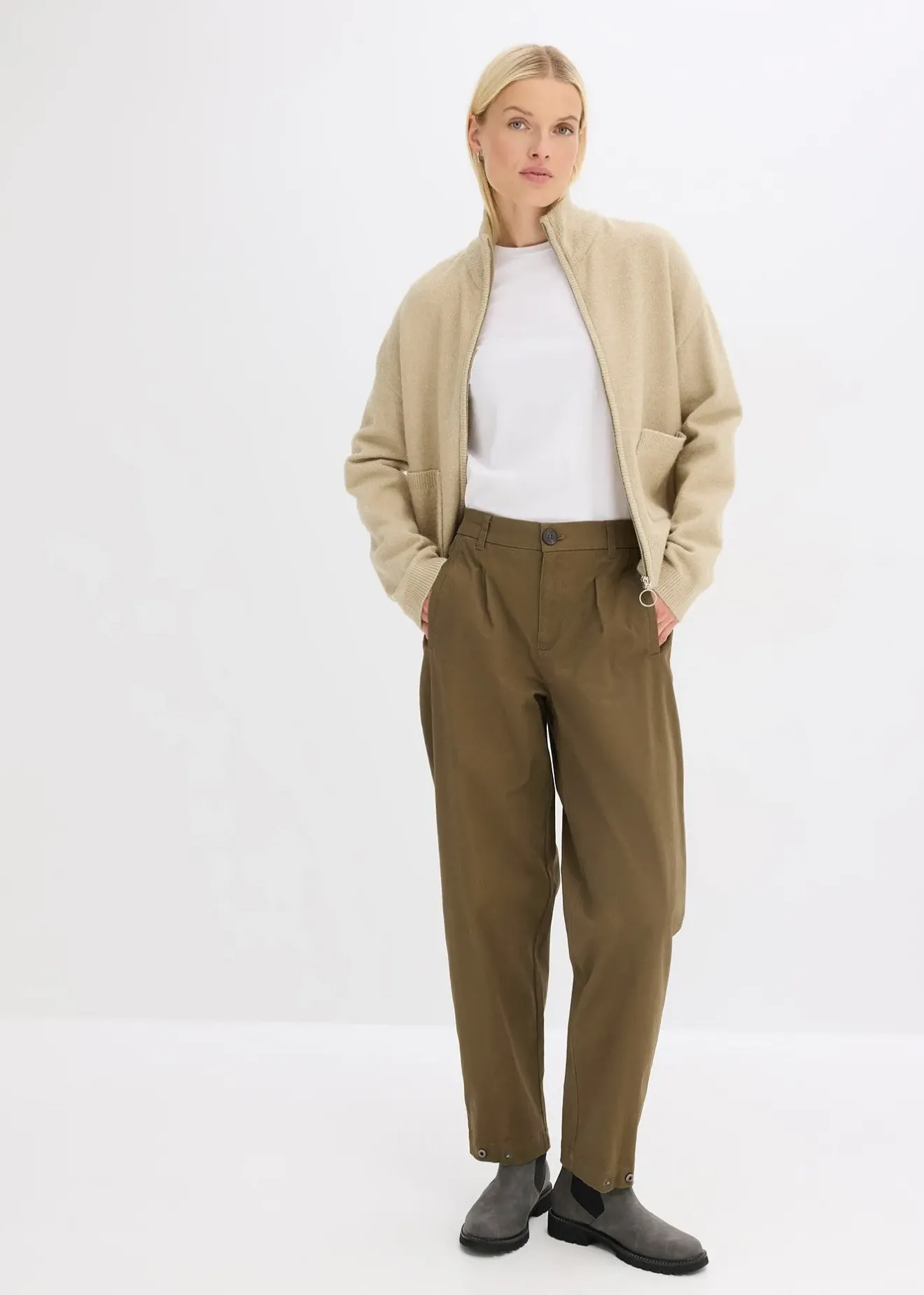 bonprix Pantalon barrel|Femme Pantalons