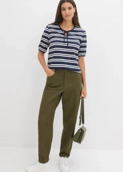 bonprix Pantalon barrel à taille élastiquée|Femme Pantalons