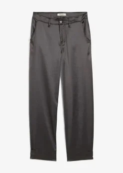 Femme bonprix Pantalons|Pantalon barrel en satin fluide