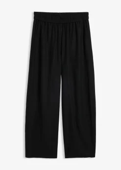 Femme bonprix Deux Pièces & Ensembles|Pantalons|Pantalon barrel léger en lin mélangé