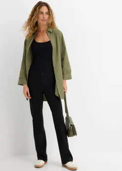 bonprix Pantalon bootcut en bengaline extensible|Femme Pantalons|Tailles Petite