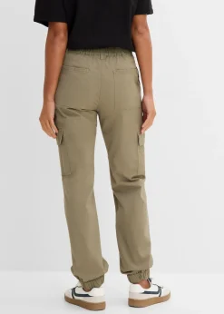 bonprix Pantalon cargo en coton extensible|Femme Pantalons