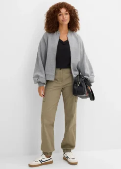 bonprix Pantalon cargo en coton extensible|Femme Pantalons