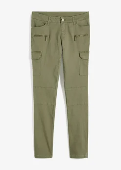 bonprix Pantalon cargo en coton extensible|Femme Pantalons