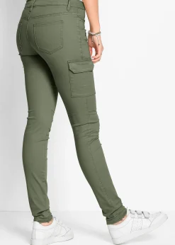 bonprix Pantalon cargo en coton extensible|Femme Pantalons