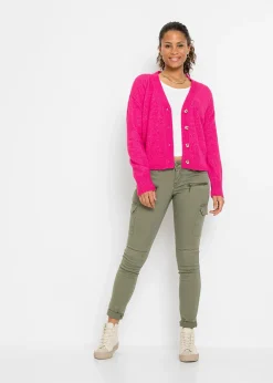 bonprix Pantalon cargo en coton extensible|Femme Pantalons