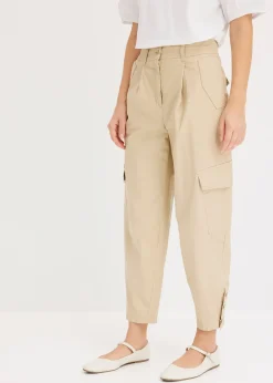 bonprix Pantalon cargo en coton extensible|Femme Pantalons