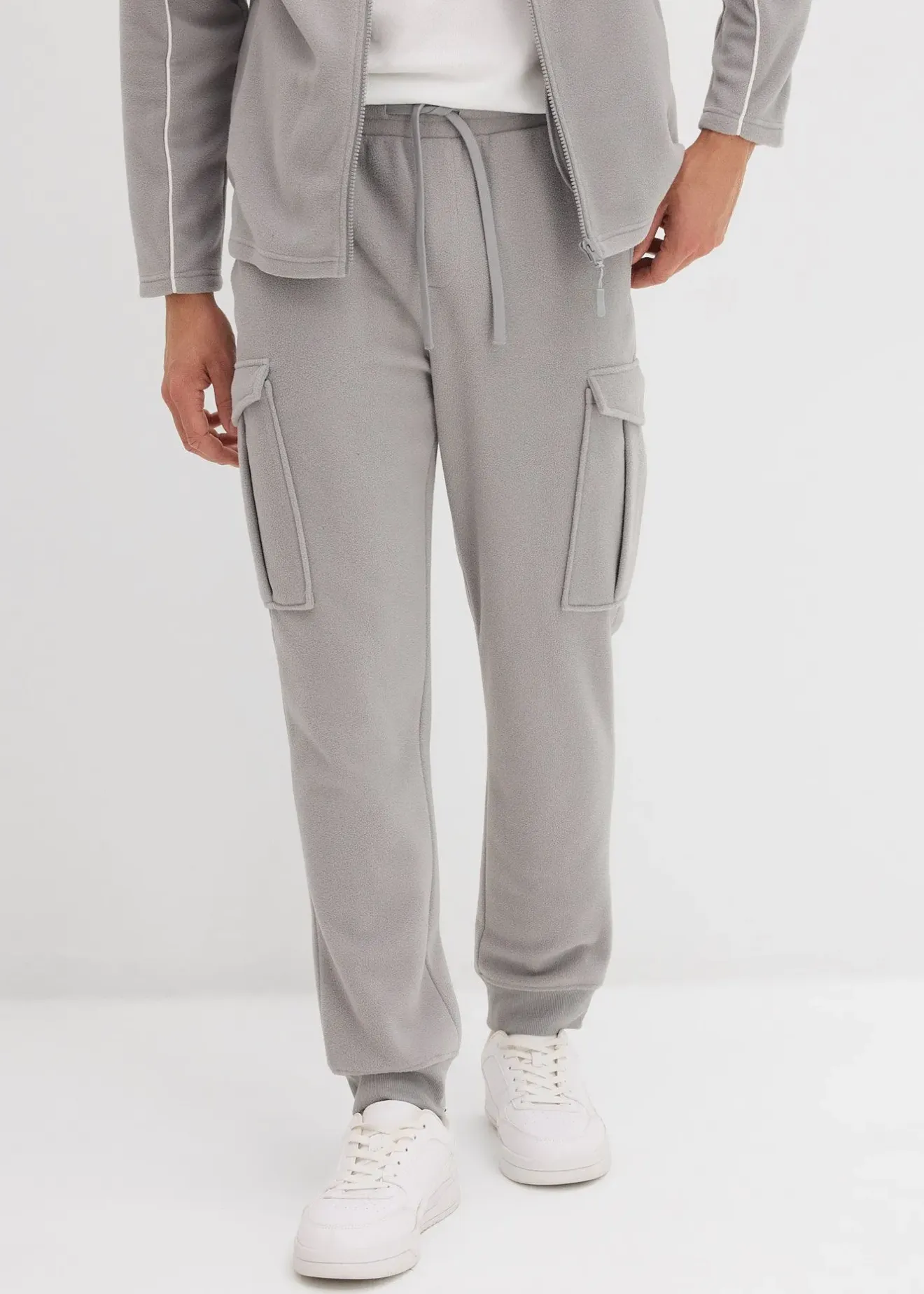 Homme bonprix Vêtements Thermiques|Vêtements De Plein Air|Pantalon cargo en polaire chaude, regular