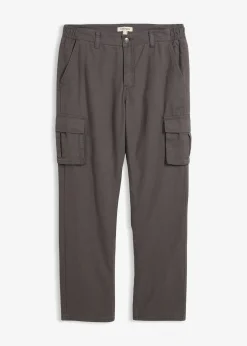 Homme bonprix Vêtements Thermiques|Pantalons|Pantalon cargo et loose à doublure chaude en flanelle et taille élastiquée, droit
