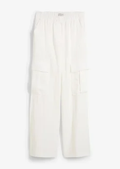 Femme bonprix Pantalons|Pantalon cargo fluide en Lyocell mélangé