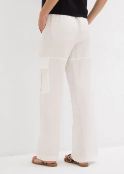 Femme bonprix Pantalons|Pantalon cargo fluide en Lyocell mélangé