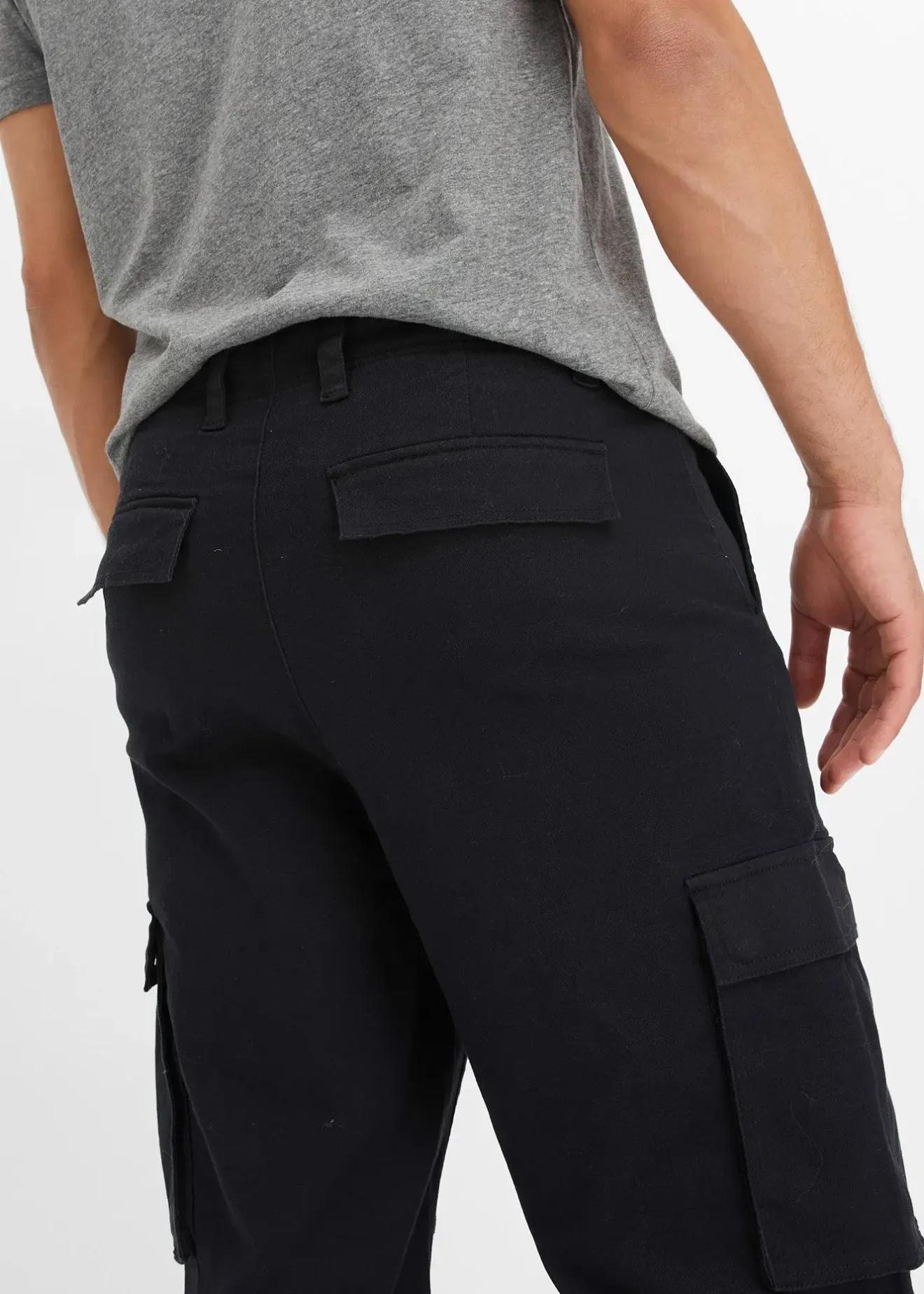 bonprix Pantalon cargo loose en coton extensible et robuste|Homme Pantalons