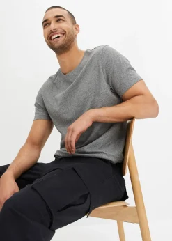 bonprix Pantalon cargo loose en coton extensible et robuste|Homme Pantalons