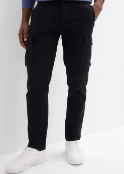 bonprix Pantalon cargo regular en coton extensible et robuste, droit|Homme Vêtements De Plein Air|Pantalons