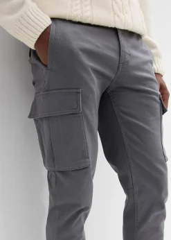 Homme bonprix Vêtements De Plein Air|Pantalons|Pantalon cargo regular en coton extensible et robuste, droit