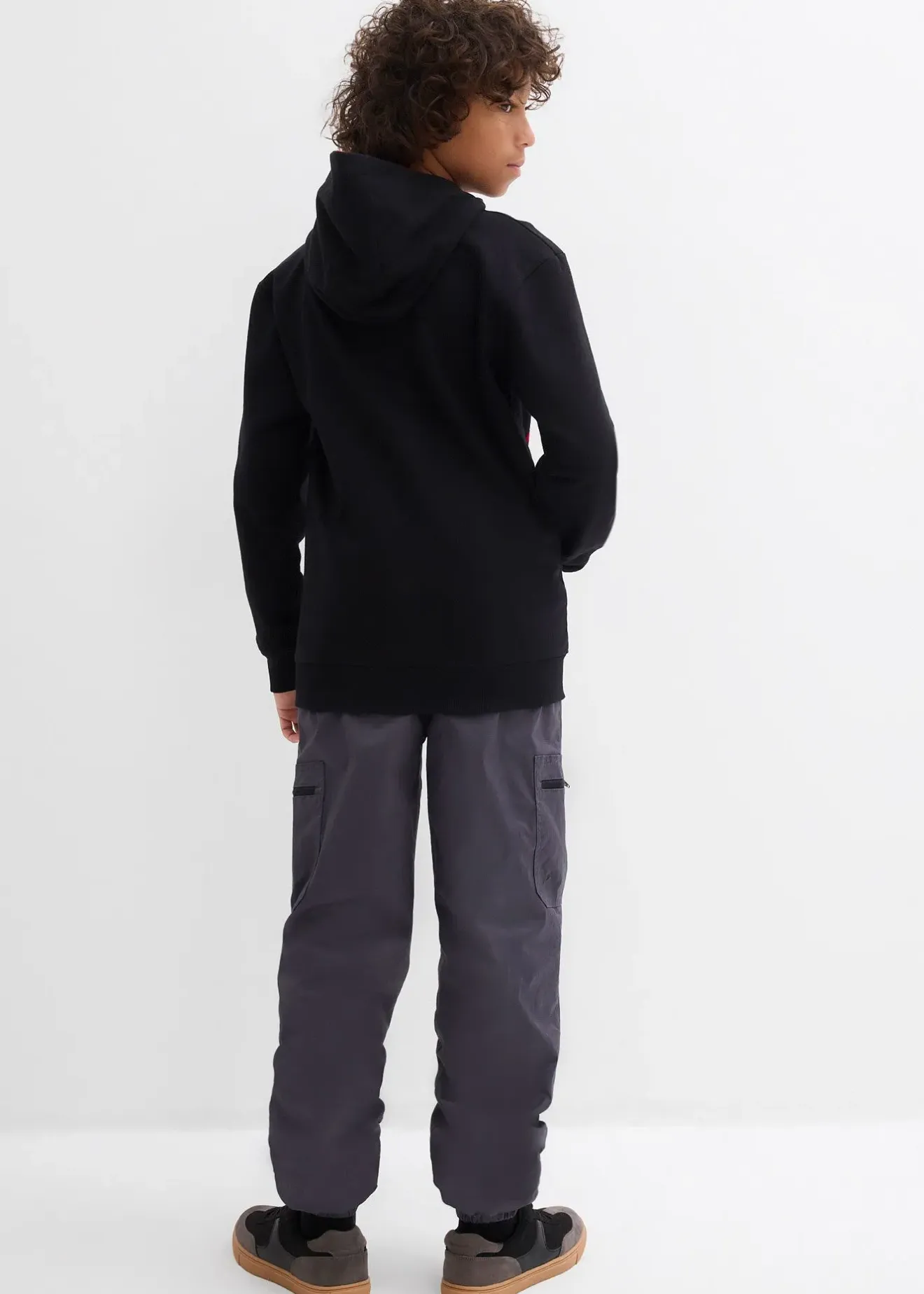 bonprix Pantalon cargo thermique doublé jersey, loose|Enfant Vêtements Enfant|Garçons 9-16 Ans·Vestes Outdoor