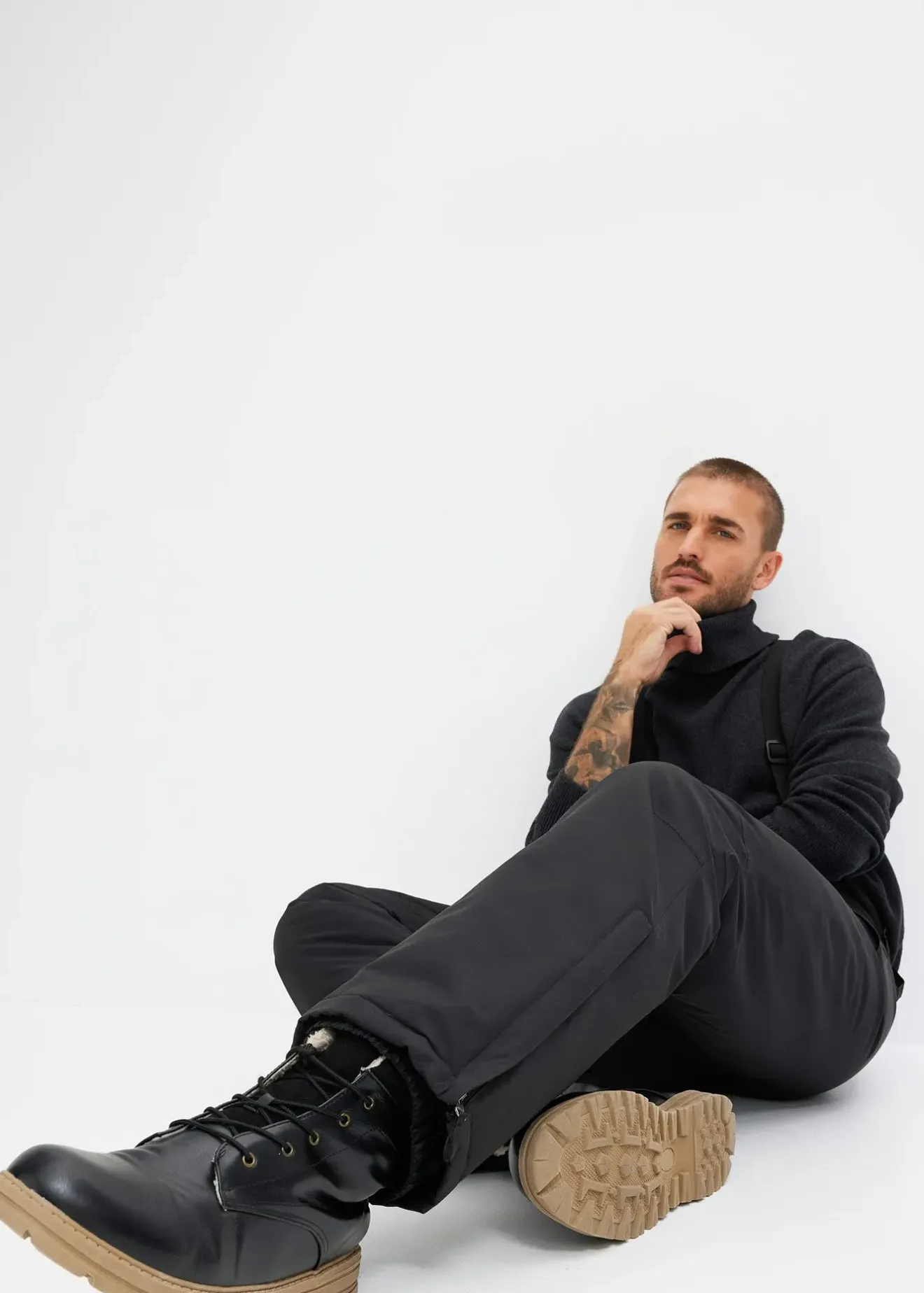 Homme bonprix Vêtements Thermiques|Vêtements De Plein Air|Pantalon chaud et imperméable à bretelles