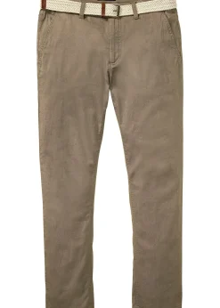 Homme bonprix Pantalons|Pantalon chino droit avec taille élastique et ceinture, regular