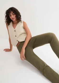 Femme bonprix Tailles Petite|Pantalon chino extensible