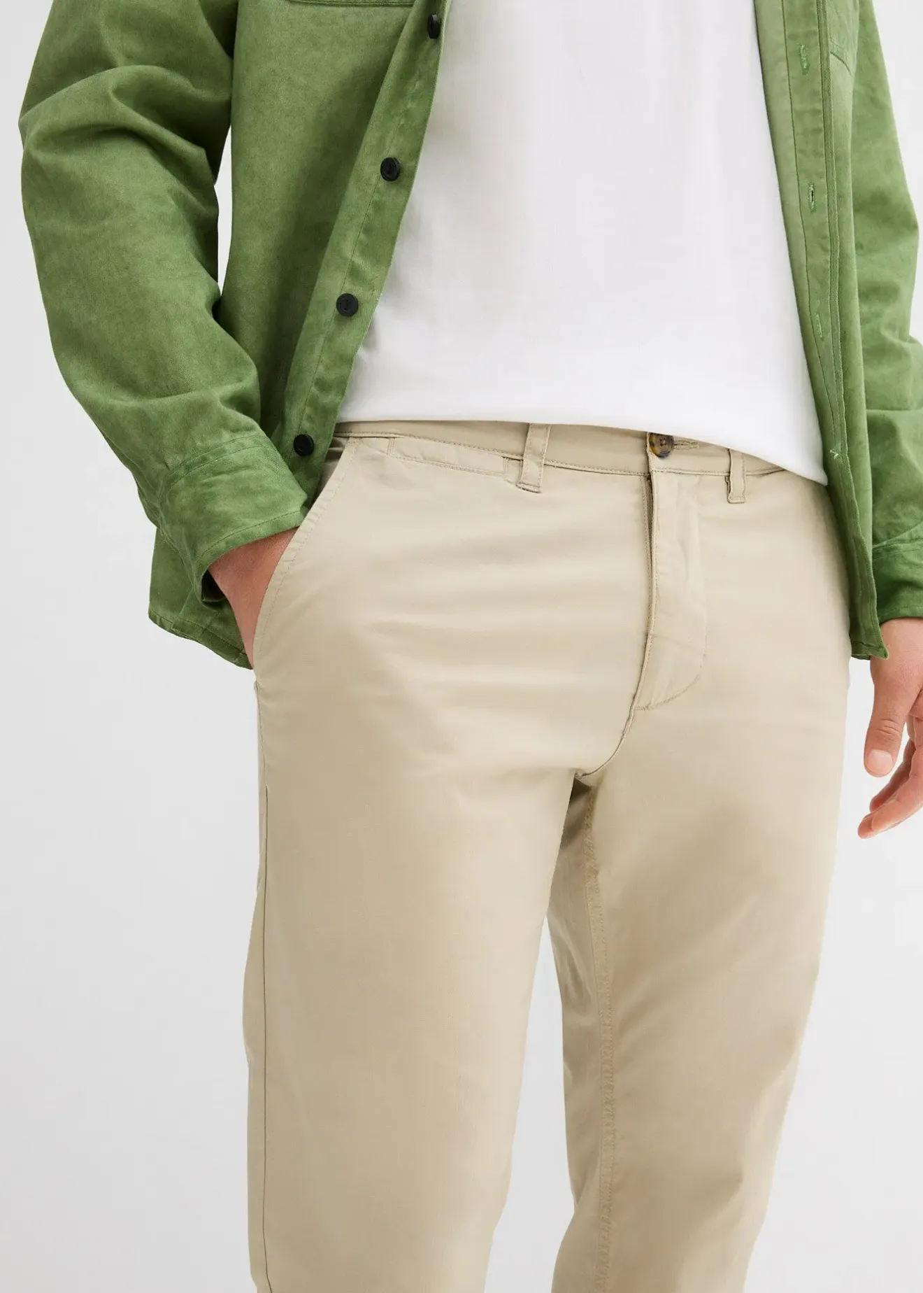 Homme bonprix Pantalons|Pantalon chino extensible regular, coupe droite