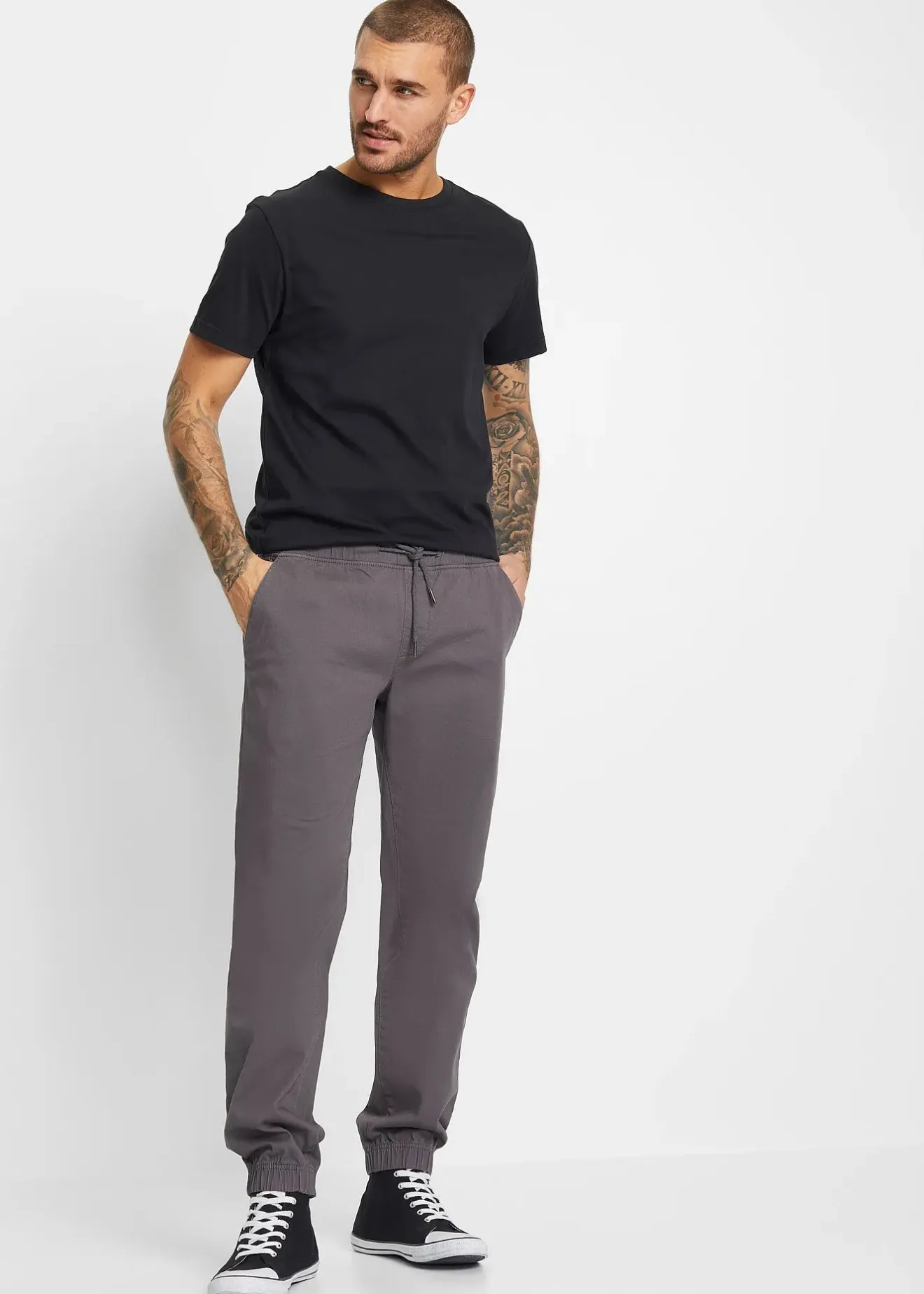 bonprix Pantalon chino jogger loose, droit|Homme Pantalons