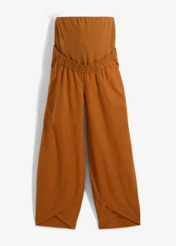 Femme bonprix Femme Enceinte|Pantalon de grossesse avec bandeau, en lin et coton