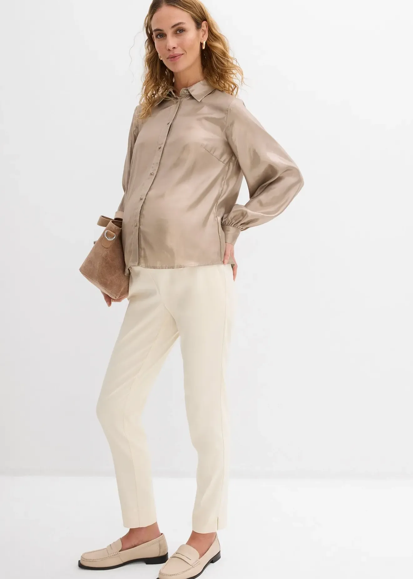 bonprix Pantalon de grossesse extensible avec jambes fuselées|Femme Femme Enceinte