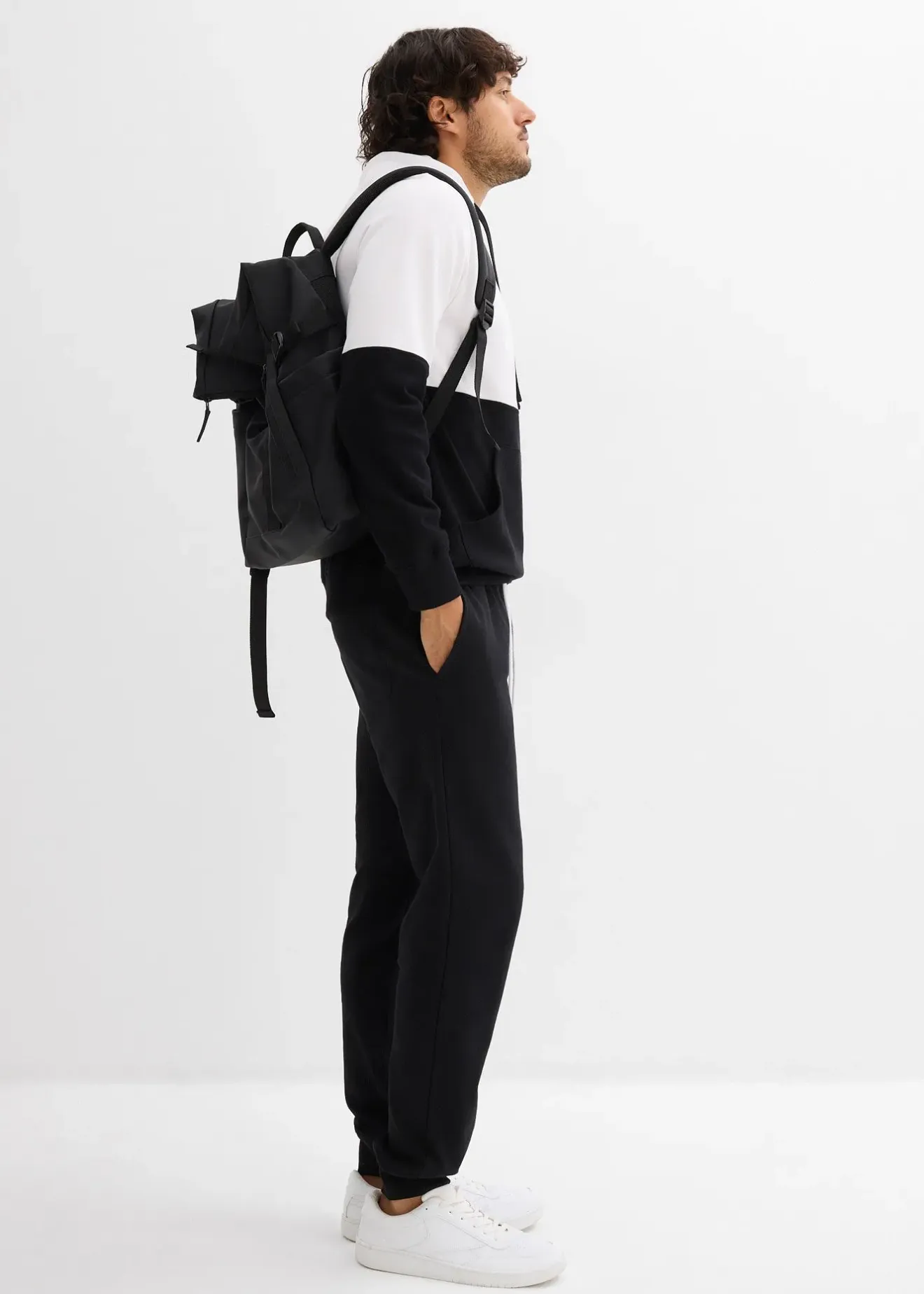 Homme bonprix Vêtements De Sport|Pantalons|Pantalon de jogging à bords-côtes en bas de jambe