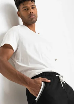 bonprix Pantalon de jogging à détails contrastants, 100% coton|Homme Vêtements De Sport|Sweats