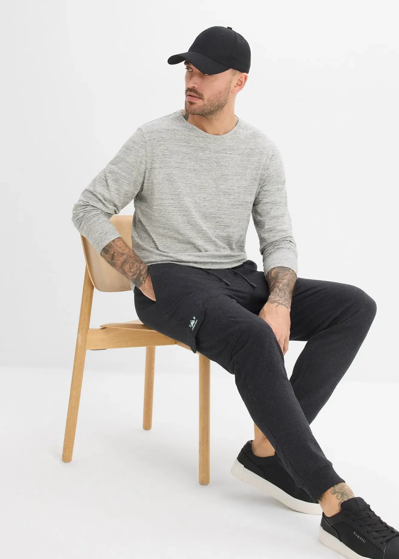 Homme bonprix Vêtements De Sport|Pantalons|Pantalon de jogging à poches cargo