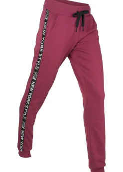 bonprix Pantalon de jogging avec finitions bord-côtes et imprimé|Femme Sweats|Pantalons