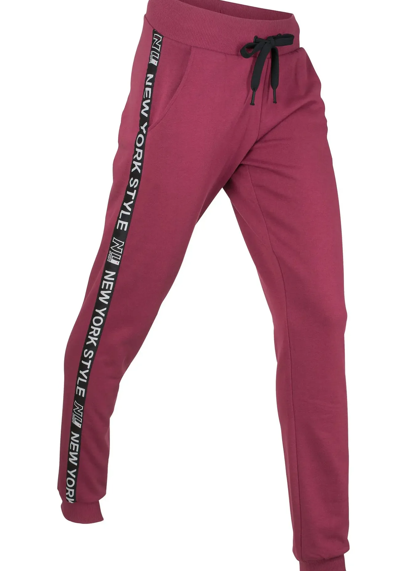 bonprix Pantalon de jogging avec finitions bord-côtes et imprimé|Femme Sweats|Pantalons