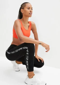 bonprix Pantalon de jogging avec finitions bord-côtes et imprimé|Femme Sweats|Pantalons