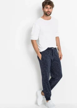 Homme bonprix Vêtements De Sport|Sweats|Pantalon de jogging chiné à finitions côtelées