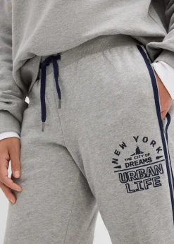 Femme bonprix Sweats|Pantalons|Pantalon de jogging doux en coton mélangé