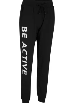 bonprix Pantalon de jogging en coton avec imprimé, loose|Femme Vêtements De Sport|Sweats
