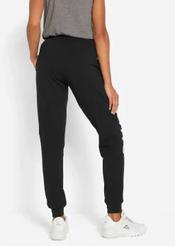 bonprix Pantalon de jogging en coton avec imprimé, loose|Femme Vêtements De Sport|Sweats