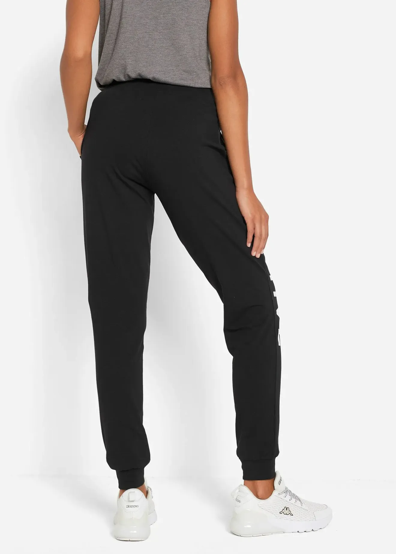 bonprix Pantalon de jogging en coton avec imprimé, loose|Femme Vêtements De Sport|Sweats