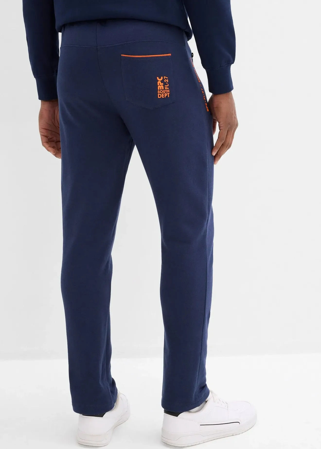 bonprix Pantalon de jogging en coton avec poches zippées pratiques|Homme Vêtements De Sport|Sweats