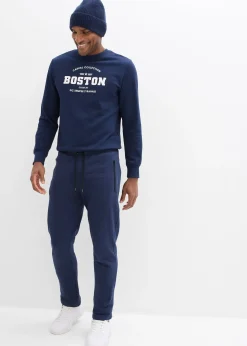 bonprix Pantalon de jogging en coton avec poches zippées pratiques|Homme Vêtements De Sport|Sweats