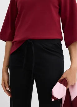 bonprix Pantalon de jogging large 100% coton|Femme Basiques|Sweats