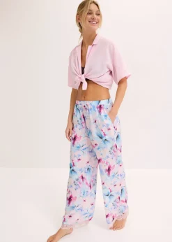 Femme bonprix Lingerie Nuit|Pantalon de pyjama fluide en satin