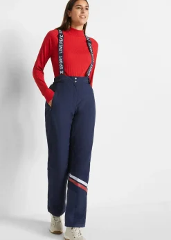 bonprix Pantalon de ski thermo avec bretelles amovibles, imperméable, Straight|Femme Vêtements Thermiques|Vêtements De Plein Air