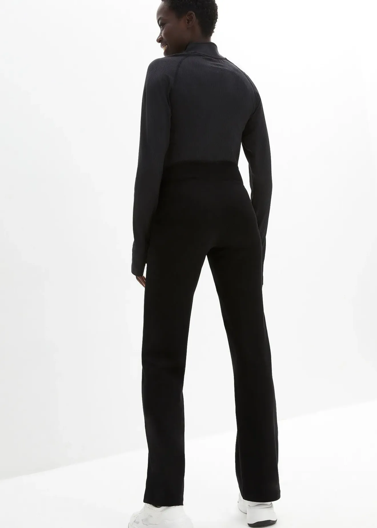 bonprix Pantalon de sport en coton, jambes évasées|Femme Vêtements De Sport|Pantalons