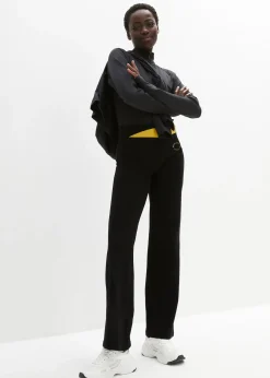 bonprix Pantalon de sport en coton, jambes évasées|Femme Vêtements De Sport|Pantalons