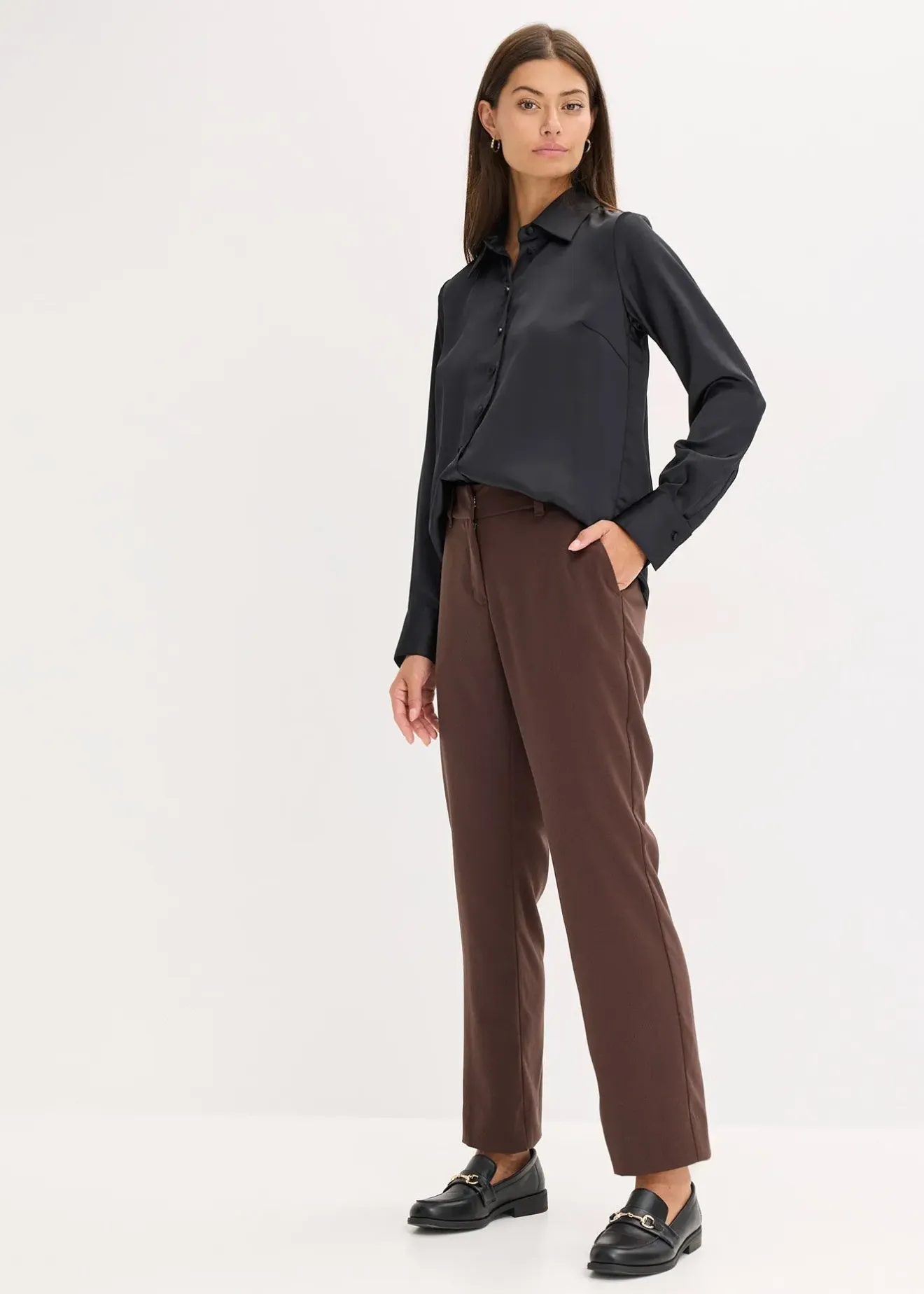 bonprix Pantalon de tailleur avec fentes|Femme Pantalons