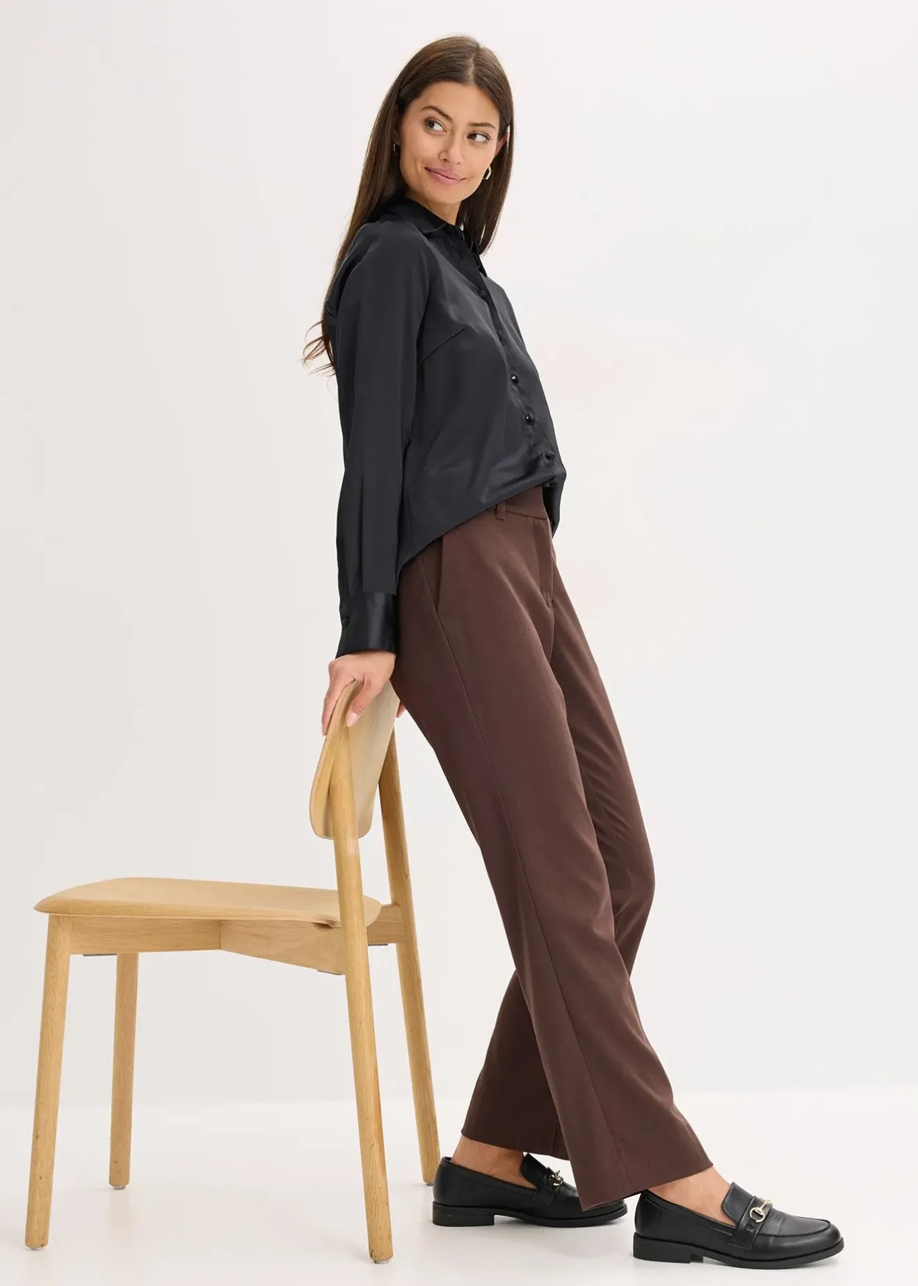 bonprix Pantalon de tailleur avec fentes|Femme Pantalons